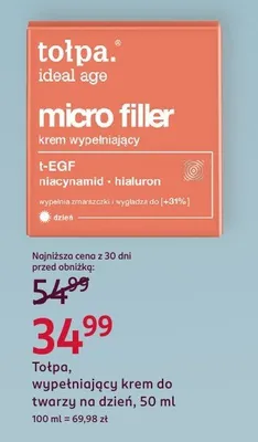 Wypełniający krem do twarzy na dzień, 50 ml promocja w Rossmann