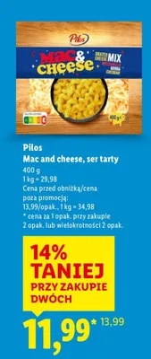 Ser tarty Mac and cheese promocja w Lidl