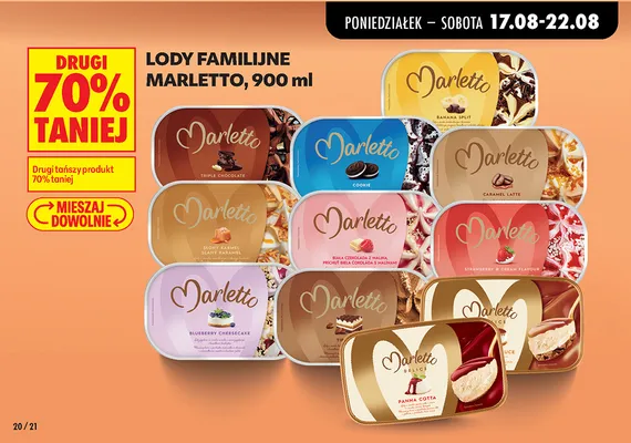 Lody familijne Panna Cotta Marletto promocja w Biedronka