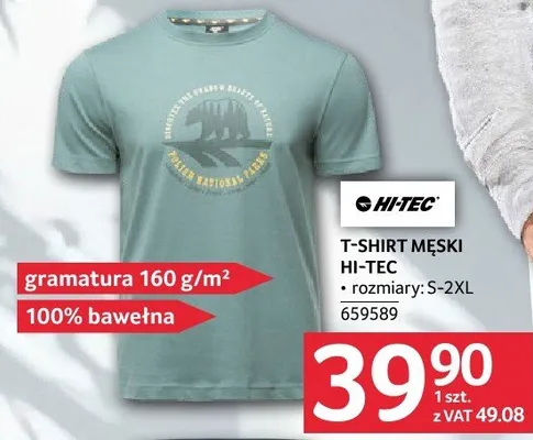 T-shirt męski HI-TEC rozmiary S-2XL promocja w Selgros