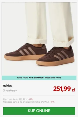 Sneakersy Adidas promocja w eobuwie.pl
