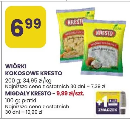 Wiórki kokosowe kresto promocja w Stokrotka