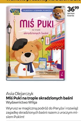 Książka Miś Puki na tropie skradzionych baśni Asia Olejarczyk oprawa twarda promocja w Empik