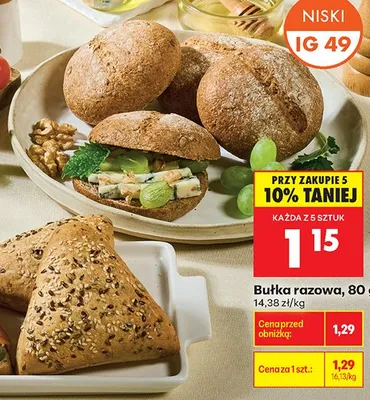 Bułka razowa promocja w Biedronka