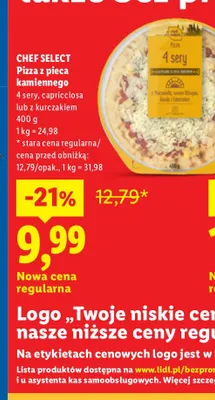 Pizza z pieca kamiennego z kurczakiem Chef Select promocja w Lidl