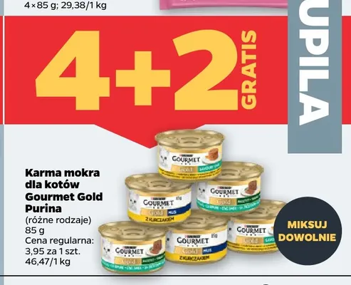 Karma mokra dla kotów Gourmet Gold Purina promocja w Netto