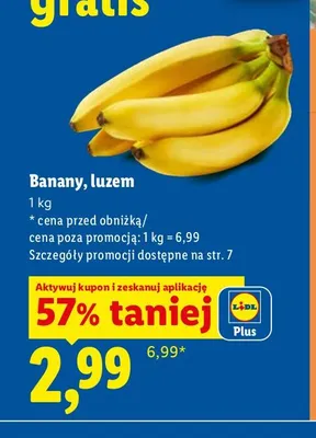 Banany luzem promocja w Lidl