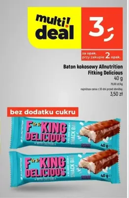 Baton kokosowy Allnutrition Fitking Delicious promocja w Dealz