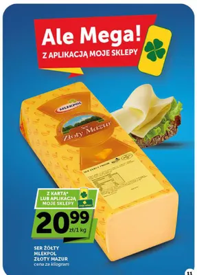 Ser żółty Złoty Mazur Mlekpol promocja w Groszek