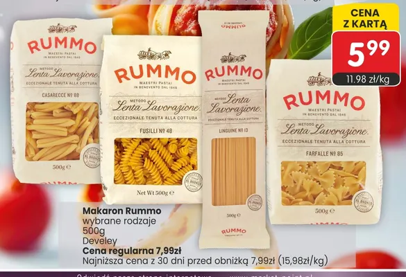 Makaron Rummo Fusilli No 48 promocja w Market Point