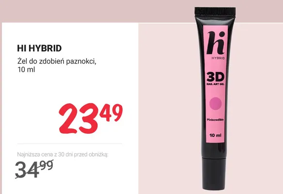 Żel do zdobień paznokci promocja w Rossmann