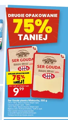 Ser Gouda plastry Mlekovita promocja w Twój Market