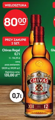 Whisky Chivas Regal 12 promocja w Żabka
