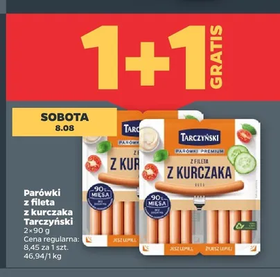 Parówki z fileta z kurczaka Tarczyński 2-pak promocja w Netto