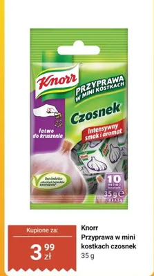 Przyprawa w mini kostkach czosnek promocja w Dino