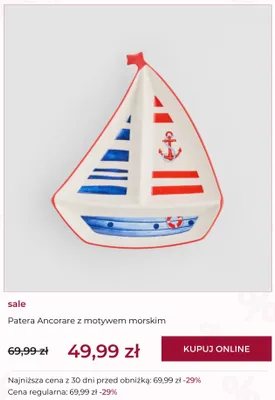 Patera Ancorare z motywem morskim home&you promocja w home&you