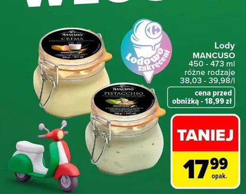 Lody Pistacchio Mancuso promocja w Carrefour