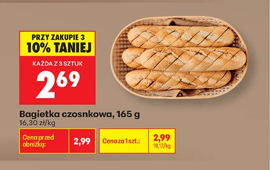 Bagietka czosnkowa promocja w Biedronka