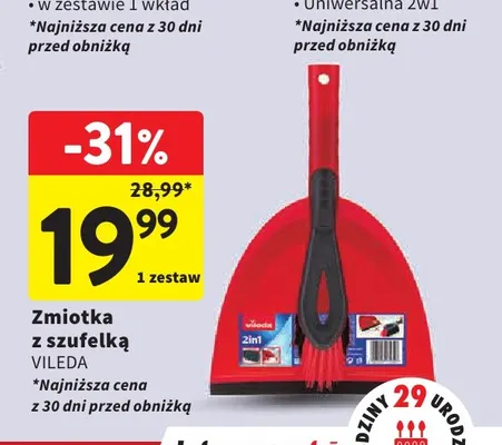 Zmiotka z szufelką Vileda promocja w Intermarche