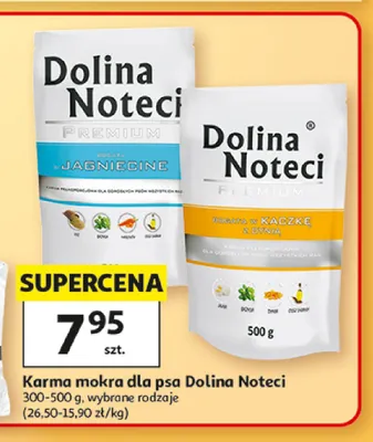 Karma mokra dla psa Dolina Noteci Premium bogata w kaczkę z dynią promocja w Auchan