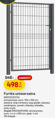 Furtka uniwersalna antracytowa promocja w Castorama