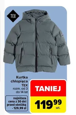 Kurtka chłopięca TEX promocja w Carrefour