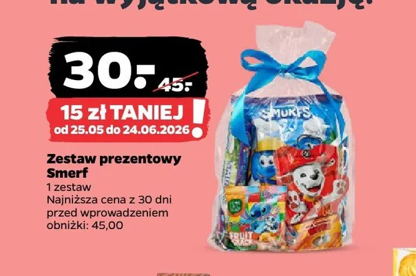 Zestaw prezentowy Smerf promocja w Netto