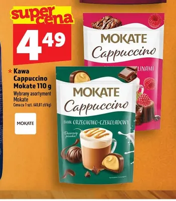 Kawa rozpuszczalna Cappuccino Mokate smak orzechowo-czekoladowy promocja w TOPAZ
