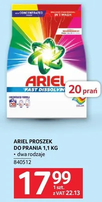 Proszek Ariel do prania 1,1 kg promocja w Selgros