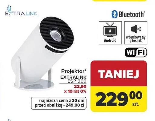 Projektor EXTRALINK ESP-300 promocja w Carrefour