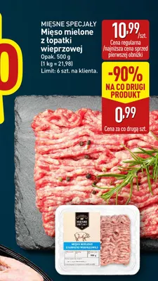 Mięso mielone z łopatki wieprzowej Mięsne Specjały promocja w Aldi
