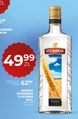 Wódka Stumbras z kłosem promocja w Duży Ben