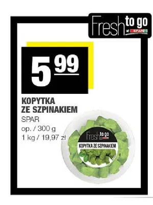 Kopytka ze szpinakiem Spar promocja w SPAR