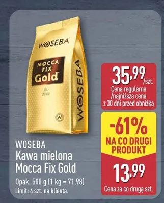 Kawa mielona Mocca Fix Gold promocja w Aldi
