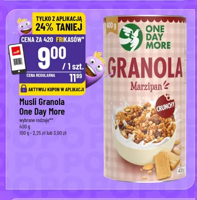 Musli Granola One Day More promocja w POLOmarket