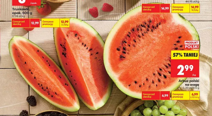 Arbuz polski promocja w Biedronka