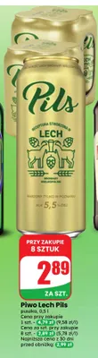 Piwo Lech Pils promocja w Dino