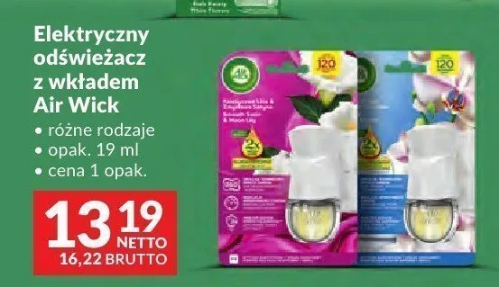 Elektryczny odświeżacz z wkładem Air Wick promocja w Makro