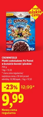 Płatki czekoladowe Psi Patrol Crownfield promocja w Lidl
