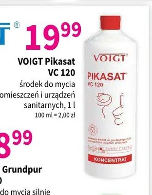 Środek do mycia pomieszczeń i urządzeń sanitarnych Voigt Pikasat VC 120 promocja w Drogerie Polskie