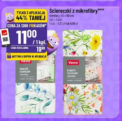 Ściereczki z mikrofibry Vavio 40x60cm promocja w POLOmarket