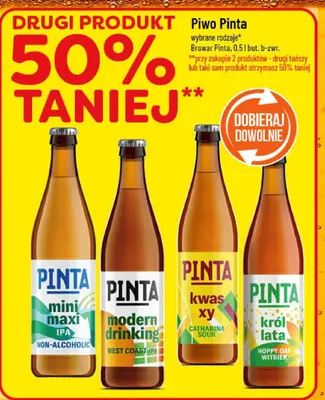 Piwo Pinta wybrane rodzaje promocja w POLOmarket
