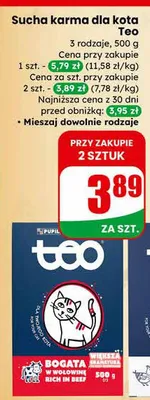 Sucha karma dla kota 3 rodzaje promocja w Dino
