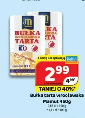 Bułka tarta wrocławska Mamut promocja w Delfin
