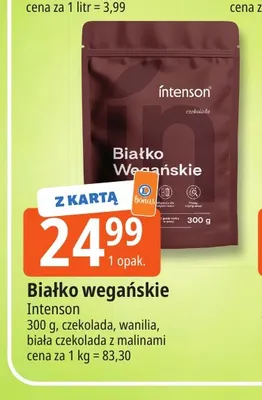 Białko wegańskie wanilia Intenson promocja w Leclerc