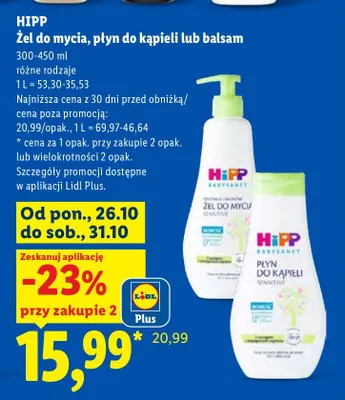 Żel do mycia HiPP promocja w Lidl