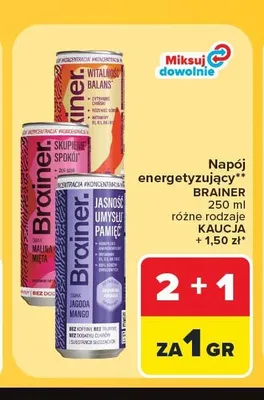 Napój energetyzujący Brainer Witalność Balans promocja w Carrefour Market