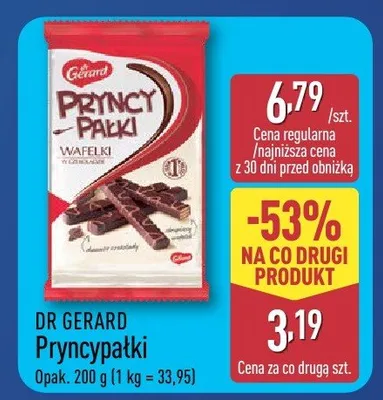 Wafelki Pryncypałki Dr Gerard promocja w Aldi