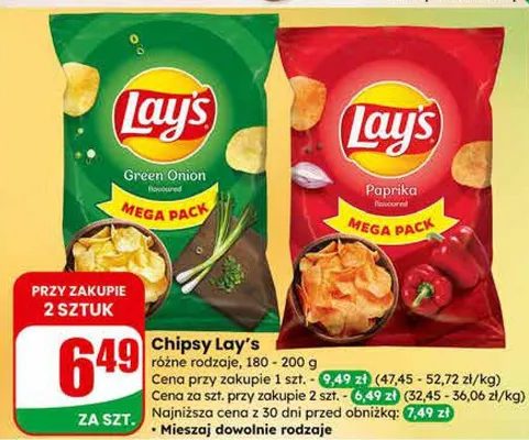 Chipsy różne rodzaje promocja w Dino