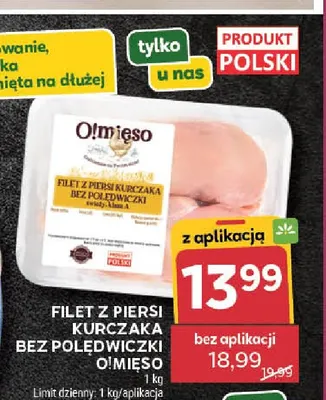 Filet z piersi kurczaka bez polędwiczki O!Mięso promocja w Stokrotka